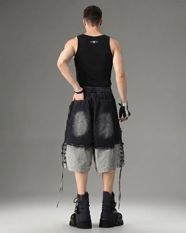 Street-Edge Vintage Embroidered Slim Fit Tank