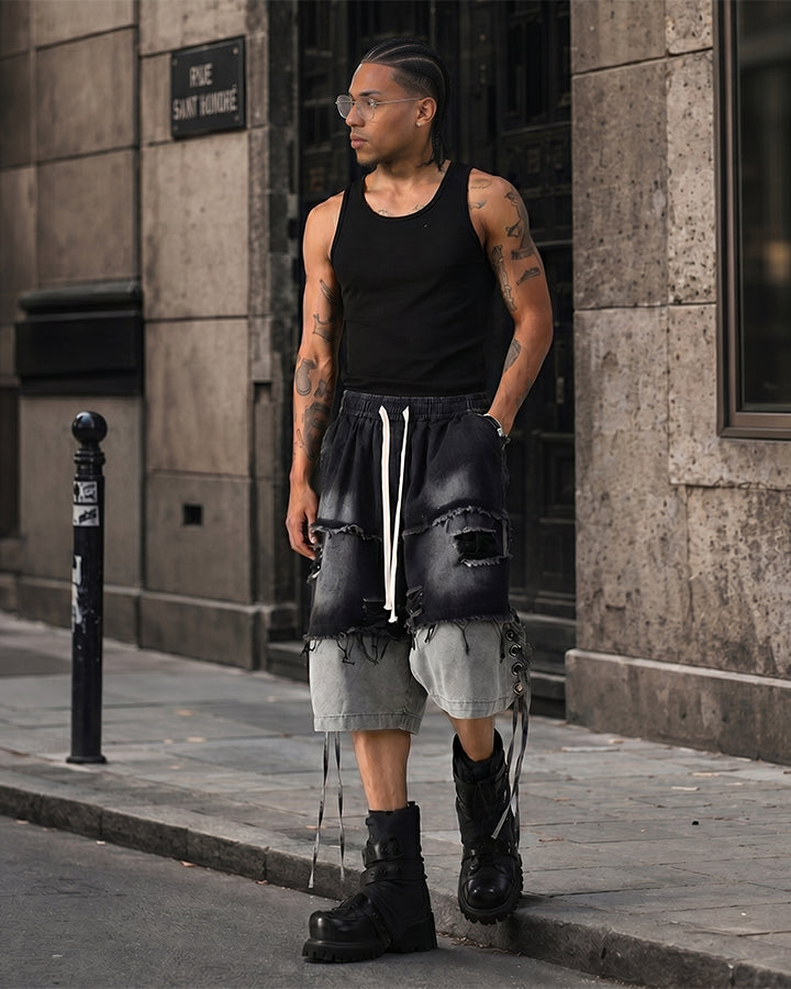 Street-Edge Vintage Embroidered Slim Fit Tank