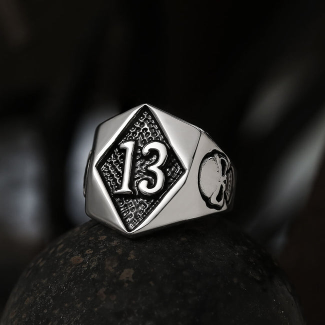 13 Stainless Steel Skull Ring Hover Image