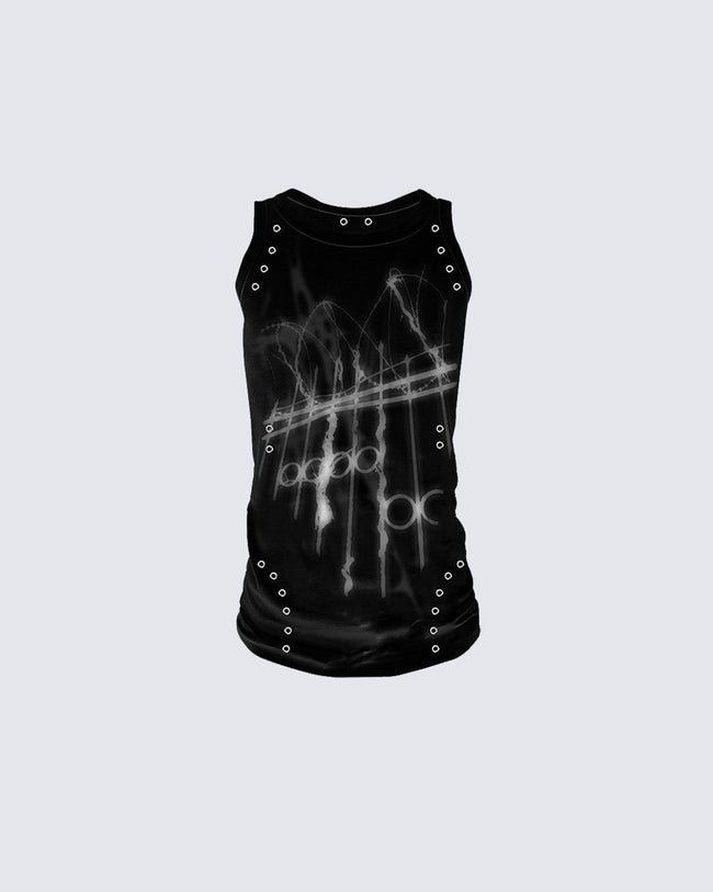 American Gothic Rivet Slim Fit Tank Top Hover Image
