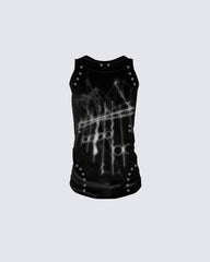 American Gothic Rivet Slim Fit Tank Top