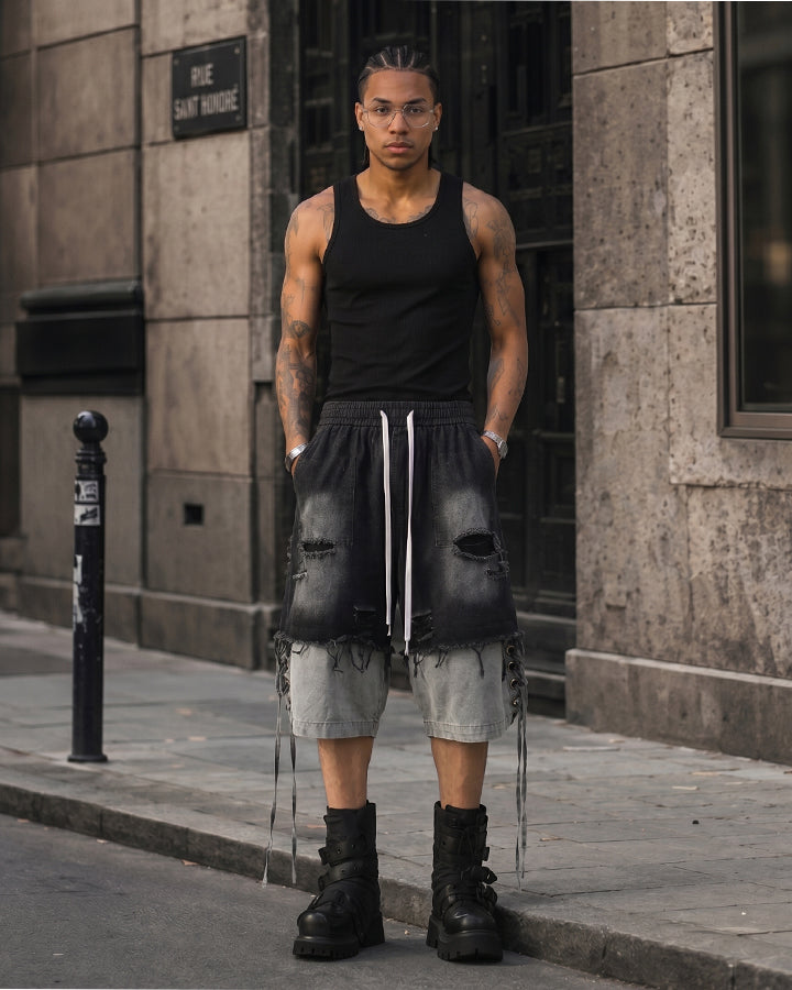 Street-Edge Vintage Embroidered Slim Fit Tank