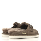 Monogram Fur LV Easy Mens Mule 6 Brown