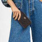 Coach Outlet Medium Id Zip Wallet In Signature Canvas
