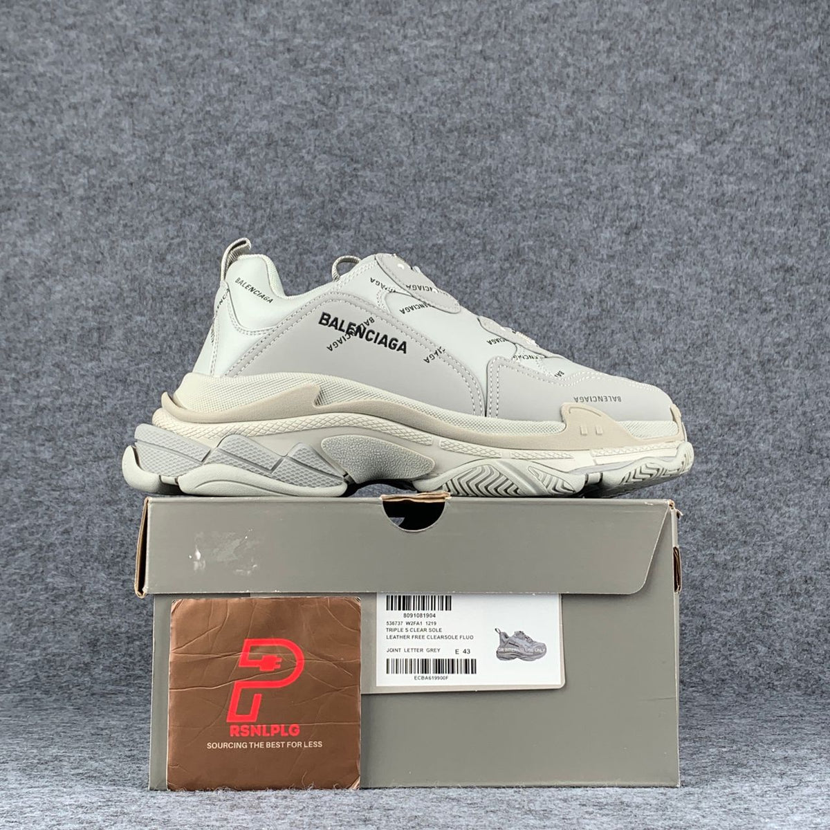 Balenciaga Triple S 'Allover Logo - Grey'