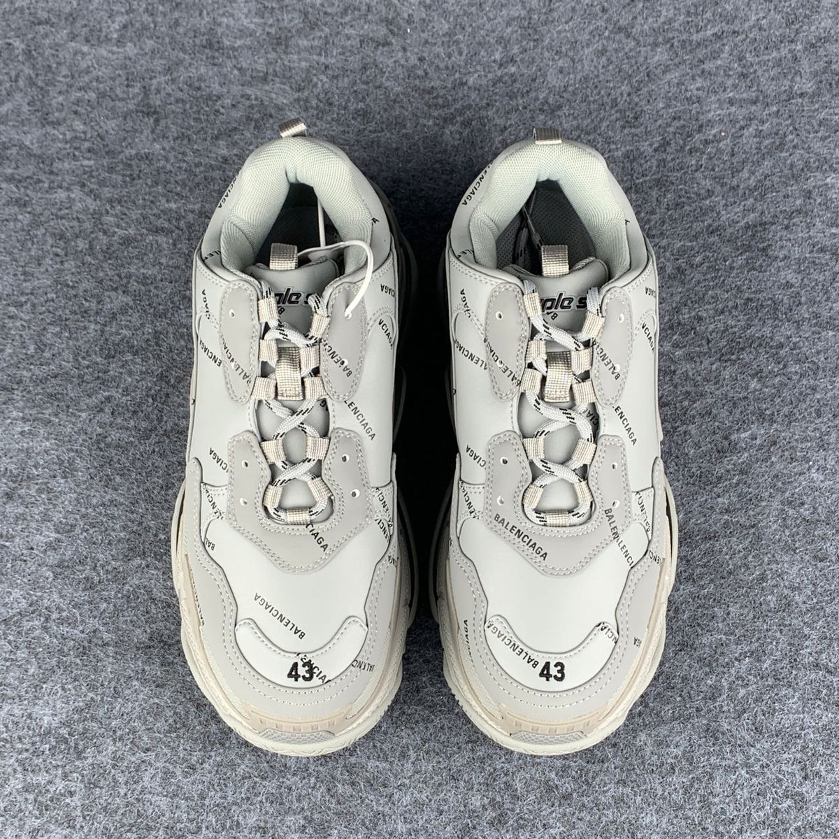 Balenciaga Triple S 'Allover Logo - Grey'