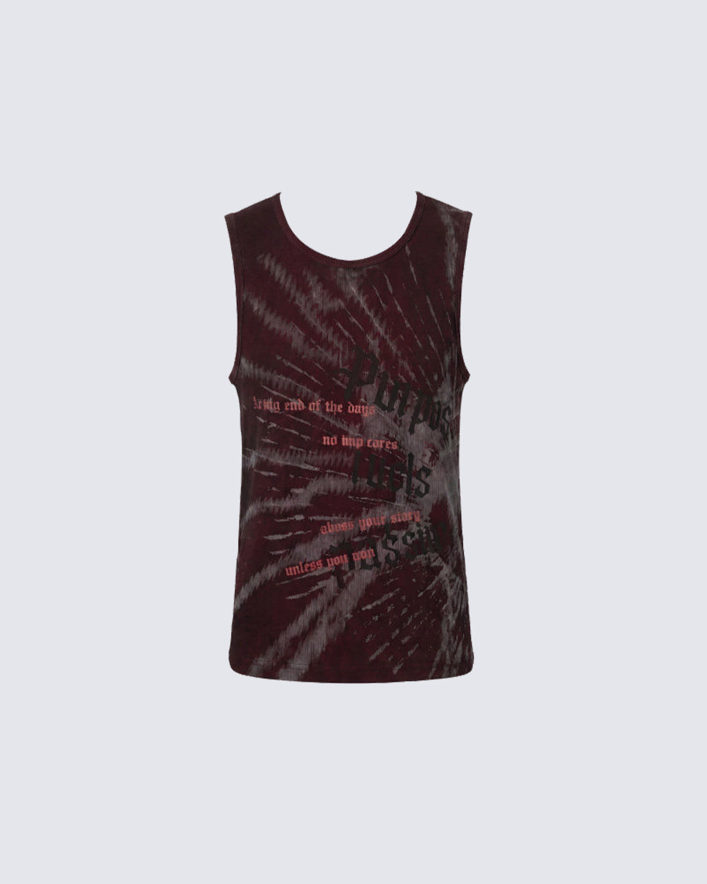 Y2K Light Asian Slim Graphic Tank Top New