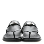 Calfskin Womens Empire Sandals 38 Black