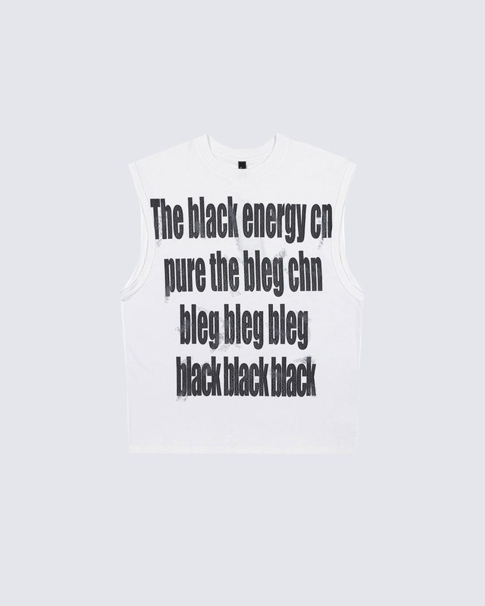 Vintage Washed Text Graphic Sleeveless Tee