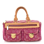 Monogram Denim Neo Speedy Fuchsia