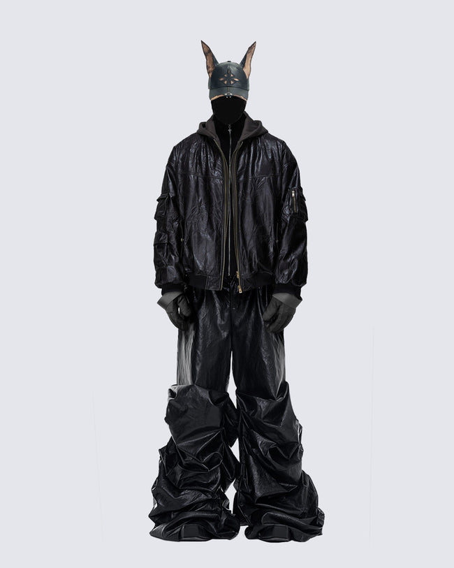 Doberman Ear Leather Cap Main Image