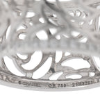 18K White Gold Diamond Camellia Ajoure Band Ring 51 5.75