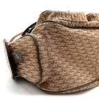 Monogram Pocket Satchel Brown Beige