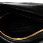 Vitello Lux Bauletto Top Handle Bag Black