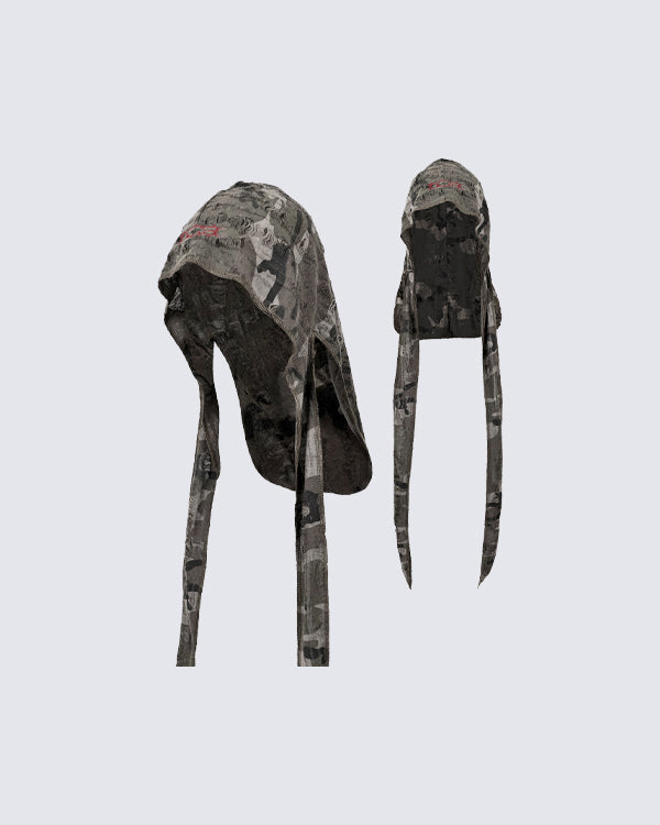 Camouflage Long-Tail Head Scarf Hover Image