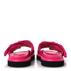Technical Fabric Embossed Monogram Pool Pillow Comfort Mules 37 Fuchsia