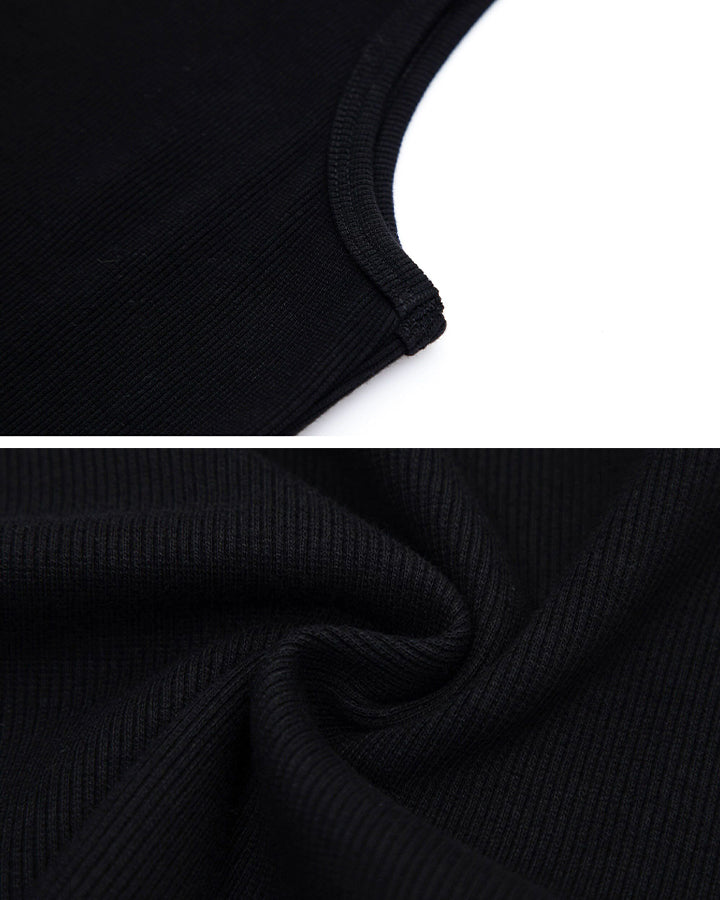 Street-Edge Vintage Embroidered Slim Fit Tank