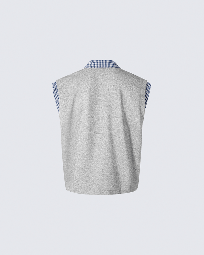 Layered Patchwork Vest Shirt Main Image