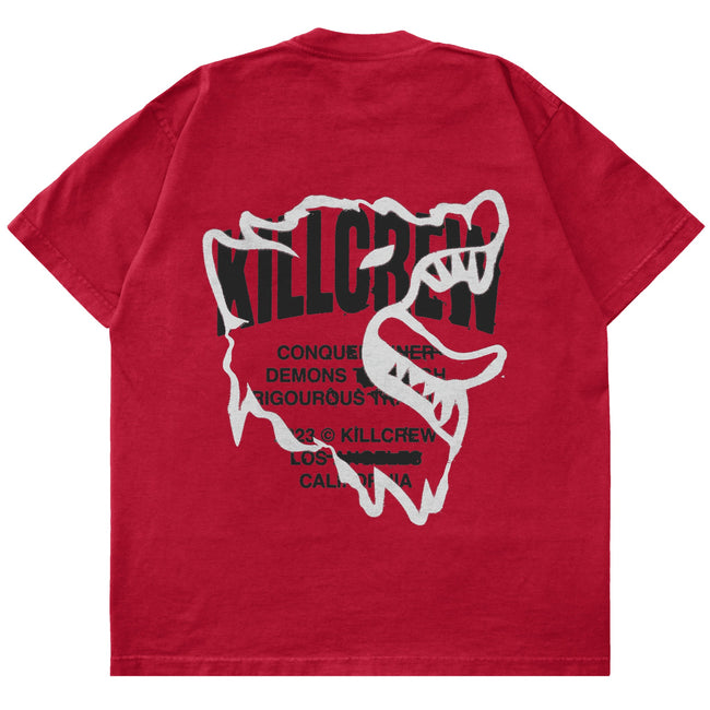 RELAXED FIT LUX CONQUER INNER DEMONS T-SHIRT - RED / WHITE Hover Image