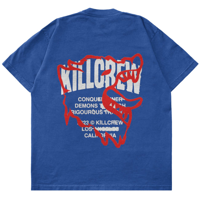 RELAXED FIT LUX CONQUER INNER DEMONS T-SHIRT - BLUE / RED Hover Image