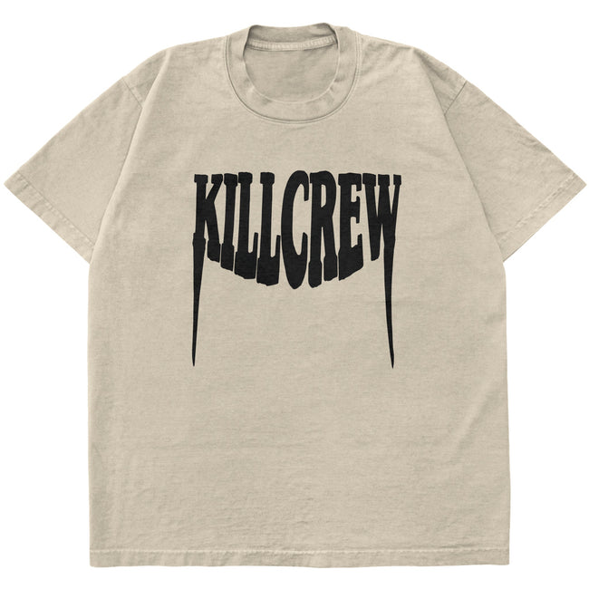 OVERSIZED "FANGS" T-SHIRT - CREAM / BLACK Hover Image