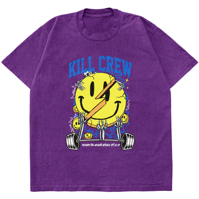 OVERSIZED "WEIGHTS LIFT US UP" T-SHIRT - PURPLE Hover Image