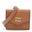 Nappa Flap Pouch Bag Charm Cognac Orange
