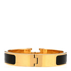 Enamel Narrow Clic Clac H Bracelet PM Black