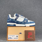 LV Trainer Monogram Denim 'White Blue'