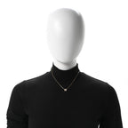 Lacquered Gold Mini Pop H Pendant Necklace White