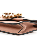 Goatskin Madras Soft Calfskin Crystal Pearl Embellished Shoulder Bag Orchidea