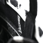 Canvas Embroidered Medium Paris Book Tote Black White