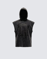 KIIKIO-New Washed Hooded Sleeveless Top
