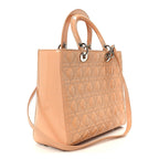 Patent Cannage Large Lady Dior Rose Clair