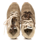 X NEW BALANCE Suede Shearling 530 SL Sneakers 37 Ecru