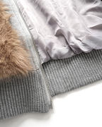 Faux Fur Layered Hooded Jacket