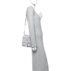 Paillettes Mate Bucket Bag Argento
