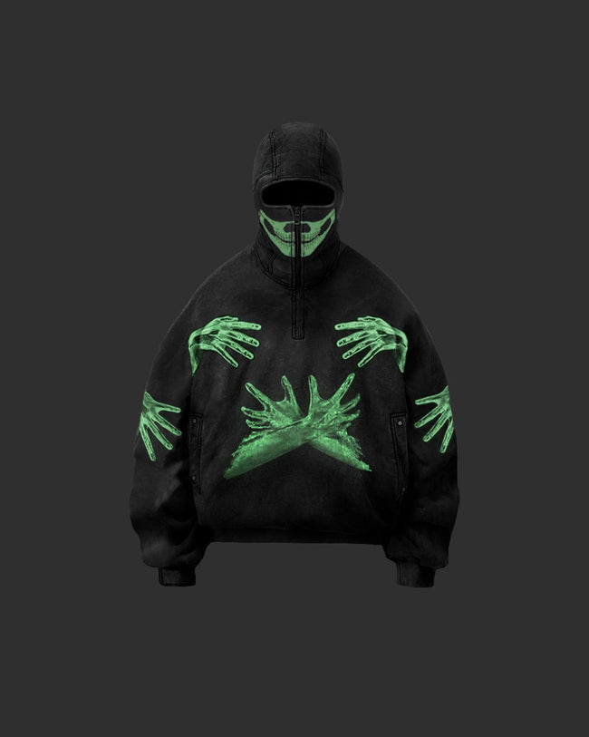 Hoodies For Man  | Nighttime Fluorescent Print Main Image