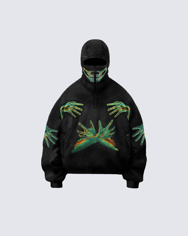 Hoodies For Man  | Nighttime Fluorescent Print Hover Image