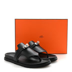 Calfskin Womens Empire Sandals 38 Black
