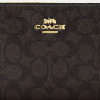 Coach Outlet Large Corner Zip Wristlet In Signature Canvas