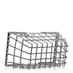 Brass Calfskin Medium Grocery By Chanel Shopping Basket Silver