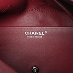 Grained Calfskin Small Souplissimo Maxi Flap Burgundy