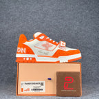 LV Trainer Low ‘Velcro Strap Orange Monogram Denim’: