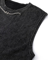 Distressed Hip-Hop Sleeveless Tank
