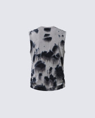 New Grunge Tie-Dye Sleeveless Tank Top