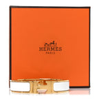 Enamel Narrow Clic Clac H Bracelet PM White