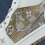 Custom Air Jordan 1 Low Sable Weave 'Sail/Tan'