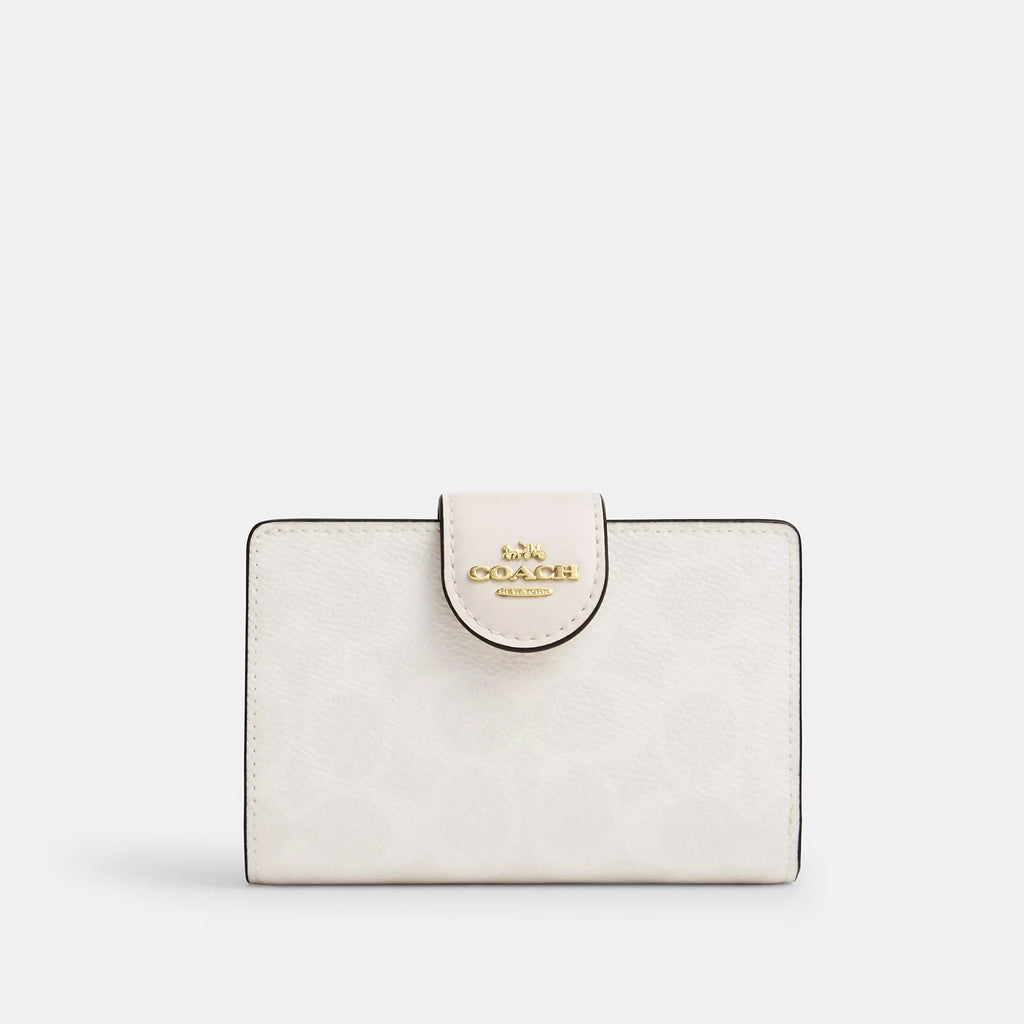 Coach Outlet Medium Corner Zip Wallet In Signature Canvas