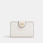 Coach Outlet Medium Corner Zip Wallet In Signature Canvas